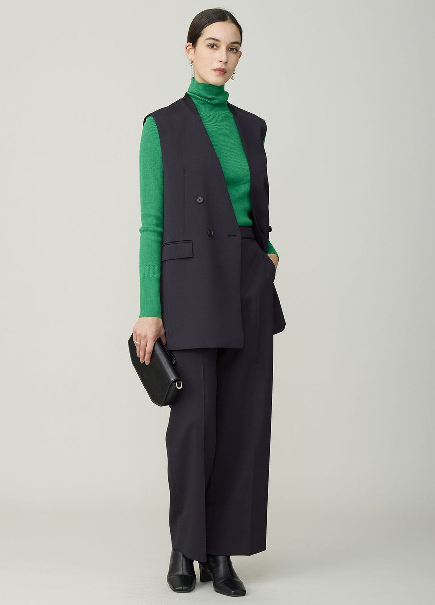 定番袖口設計高領針織衫